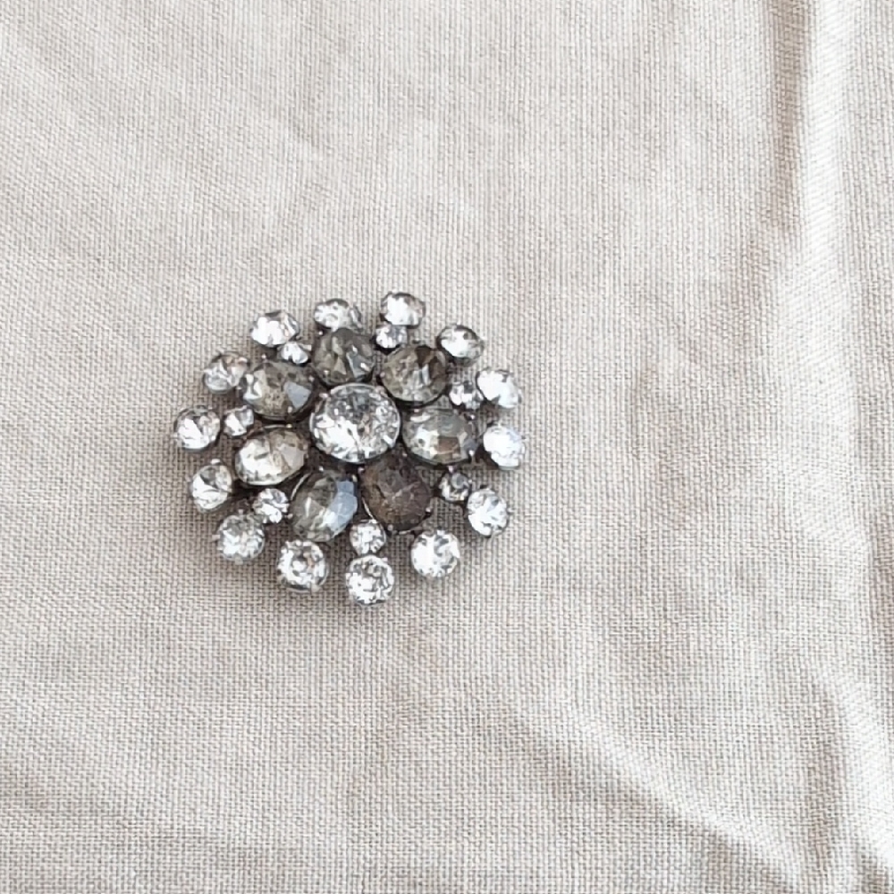 Kramer Vintage Elegant Silver Crystal Brooch